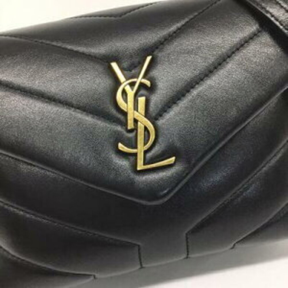 YVES SAINT LAURENT LOULOU BAG Shoulder Leather Black - Picture 5 of 9